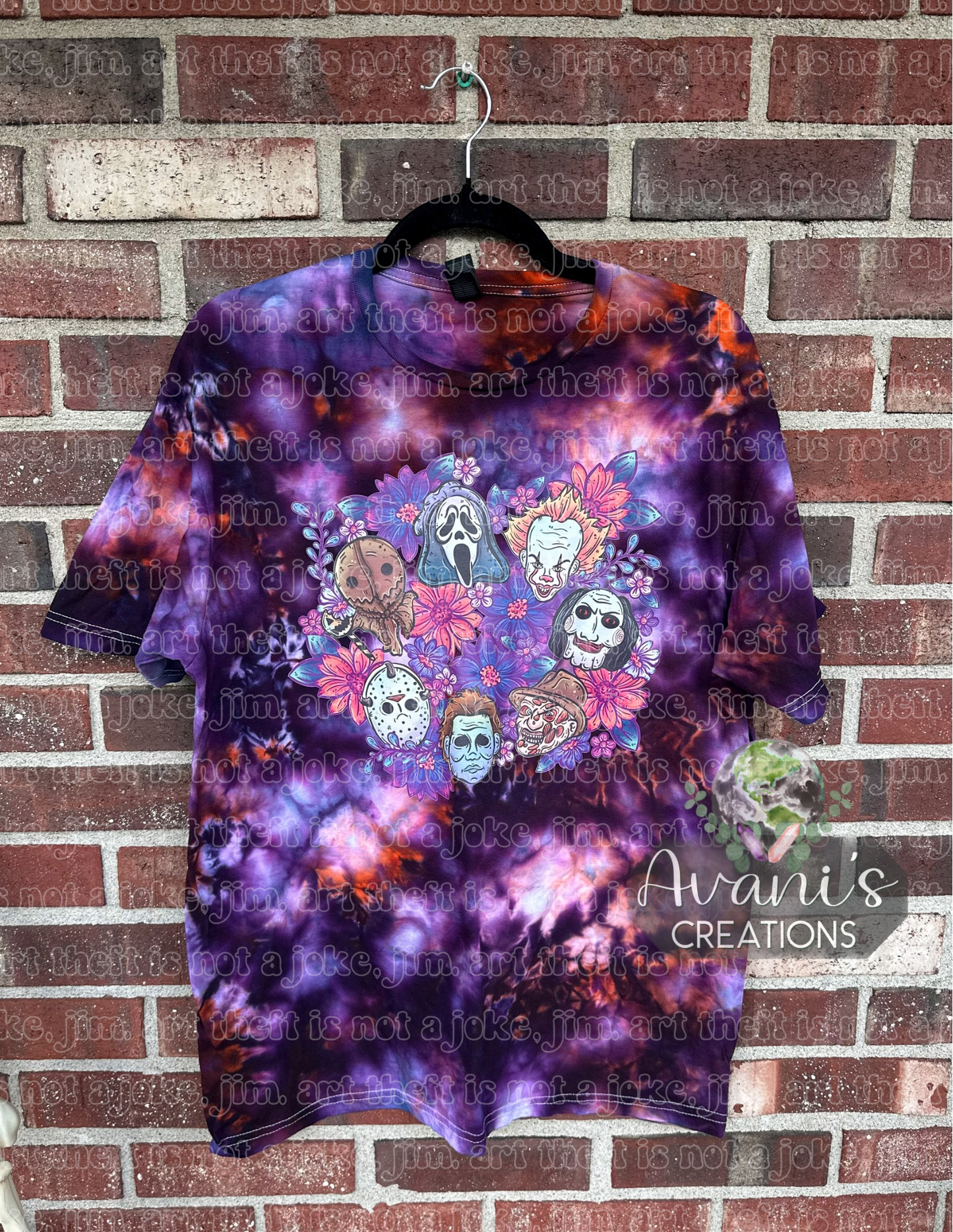 Large Floral Horror Tee