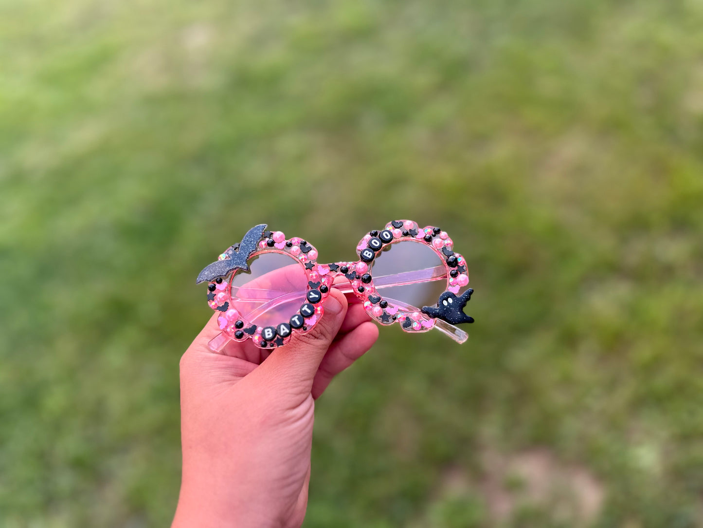 RTS Sunnies Pink Frame W/ Batty Boo