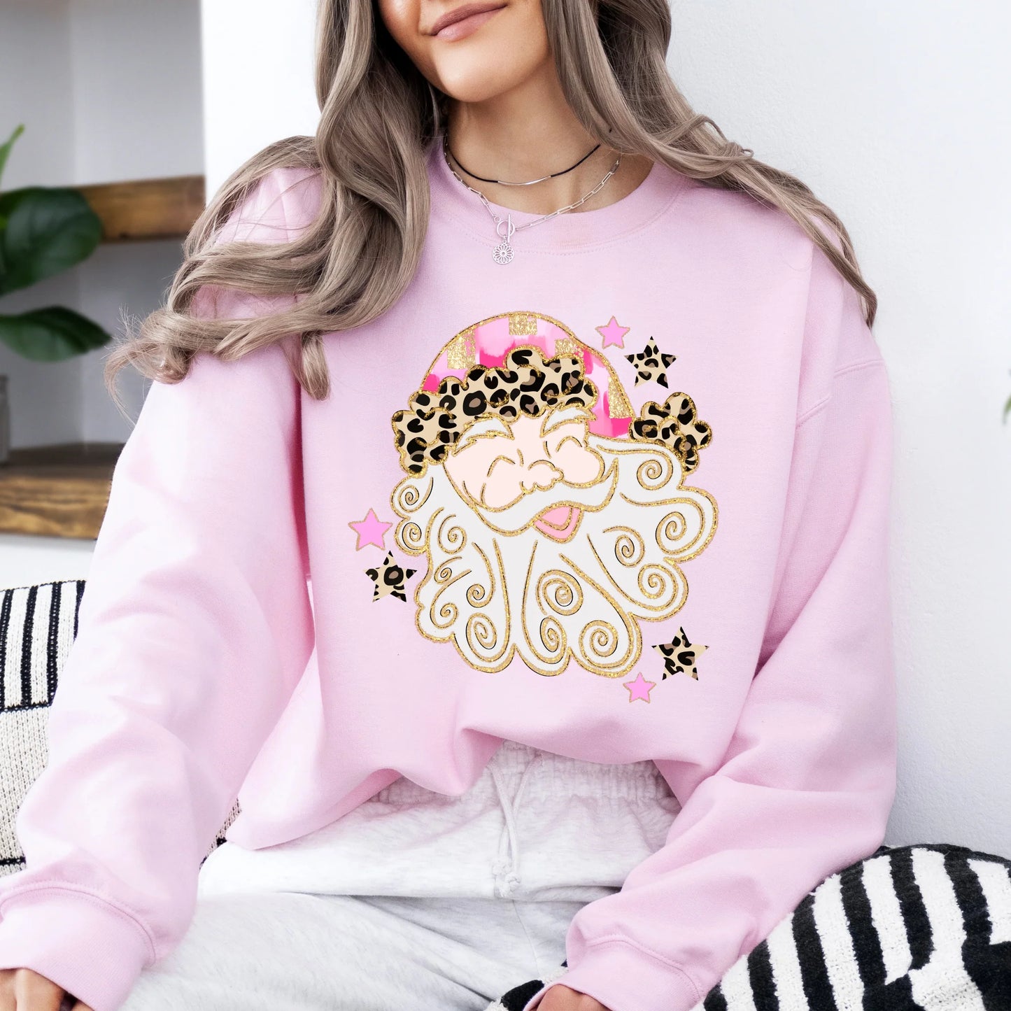 Leopard Pink Santa