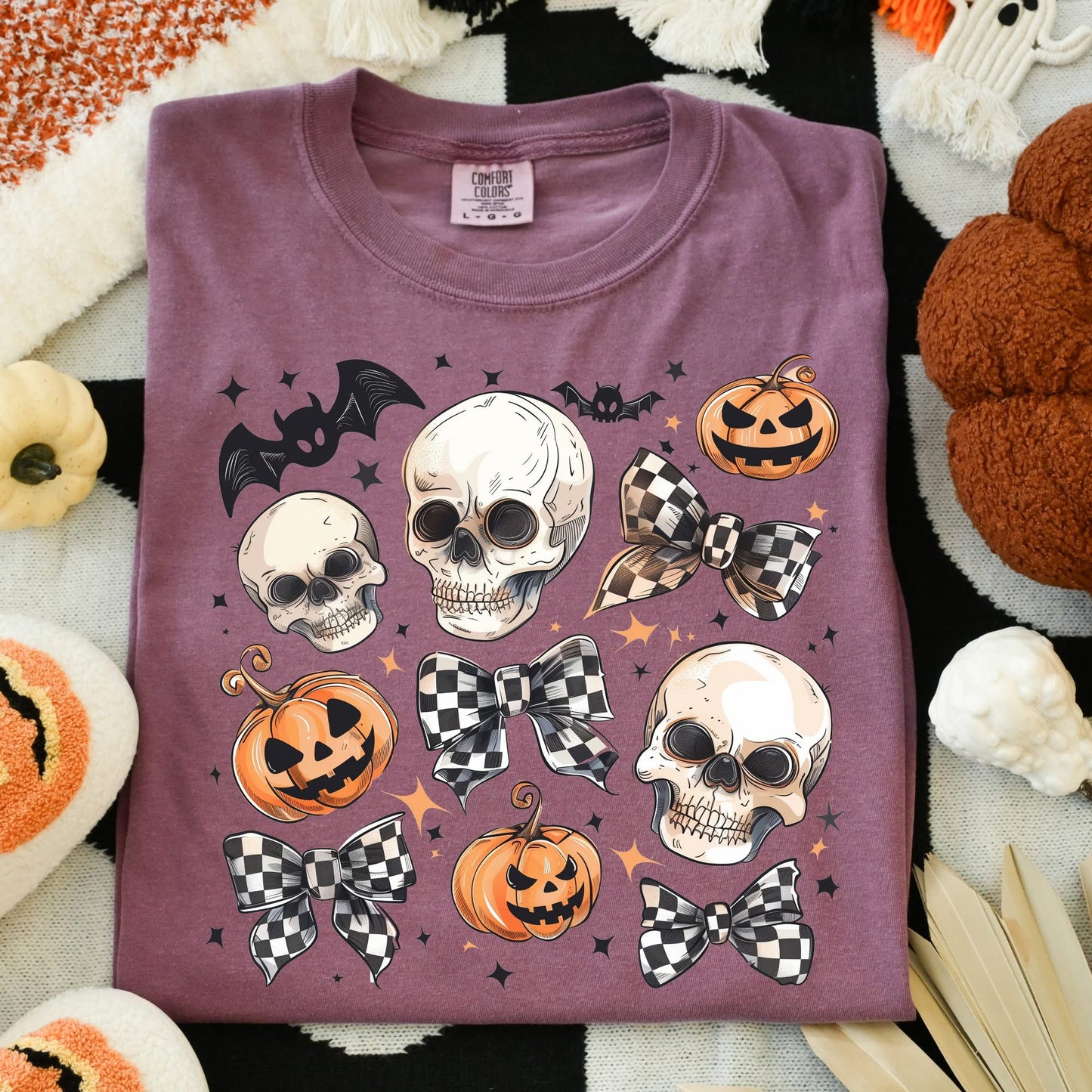 Skull, Bats & Pumpkins Coquette