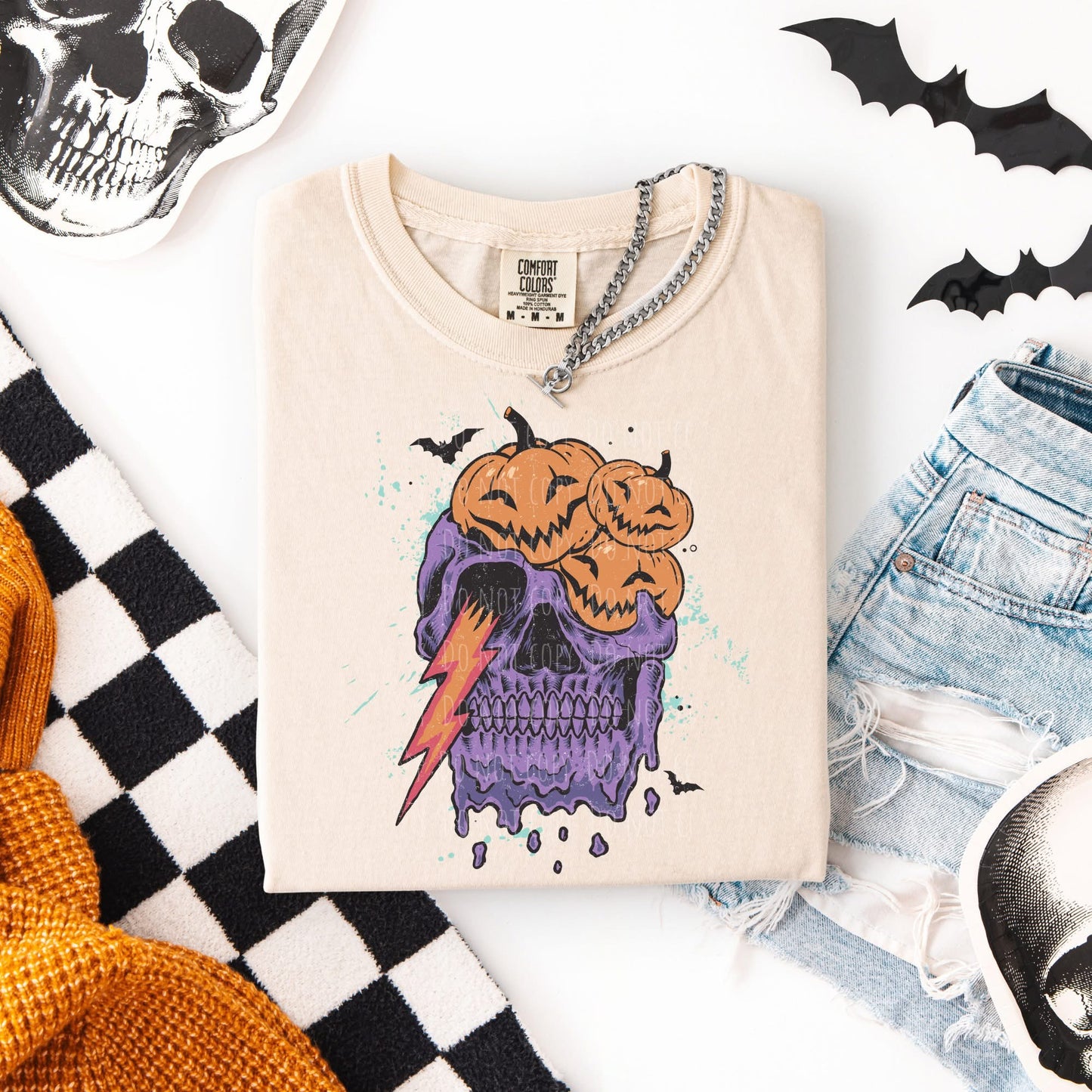 Skull With Pumpkins