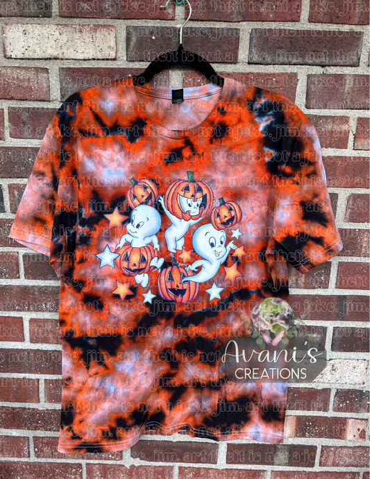 Large Pumpkin Friendly Ghost Tee