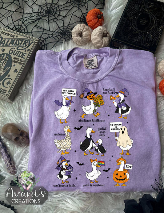 Halloween Goose Protest