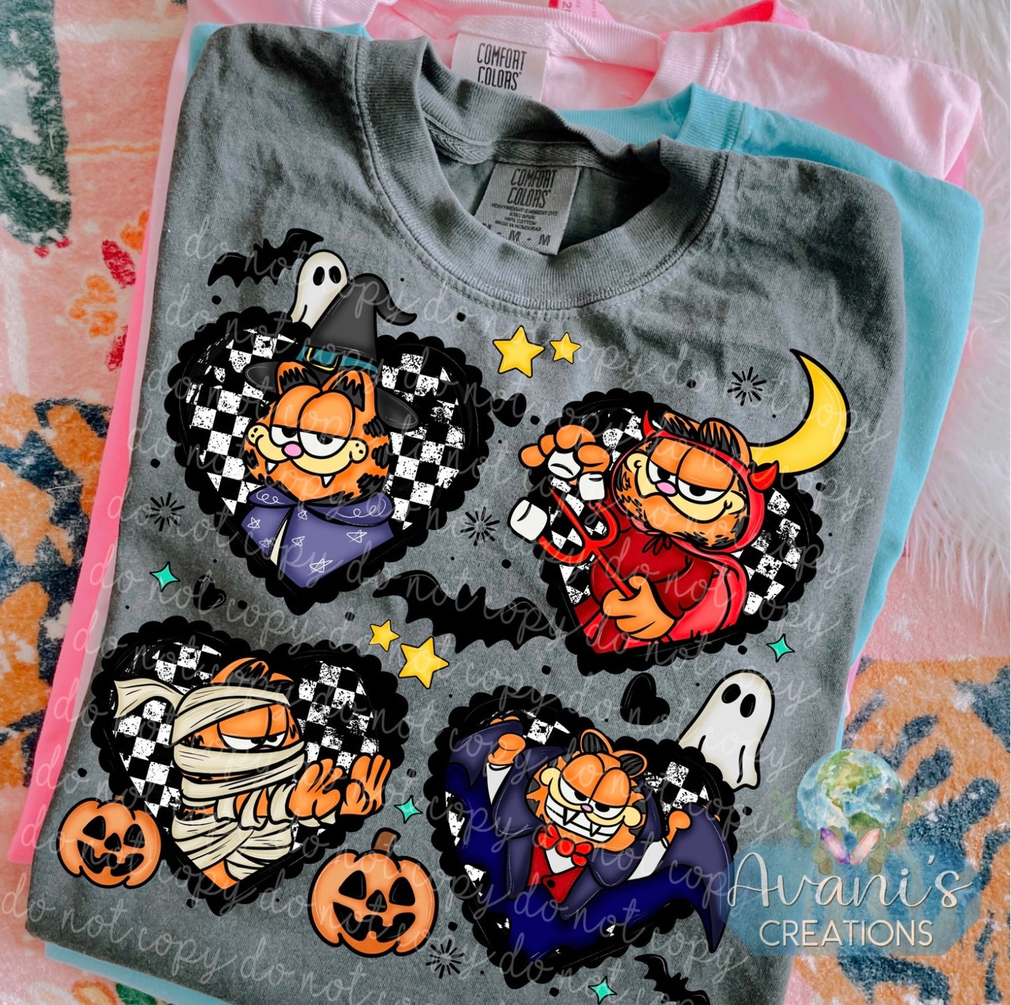 Cat Halloween Hearts