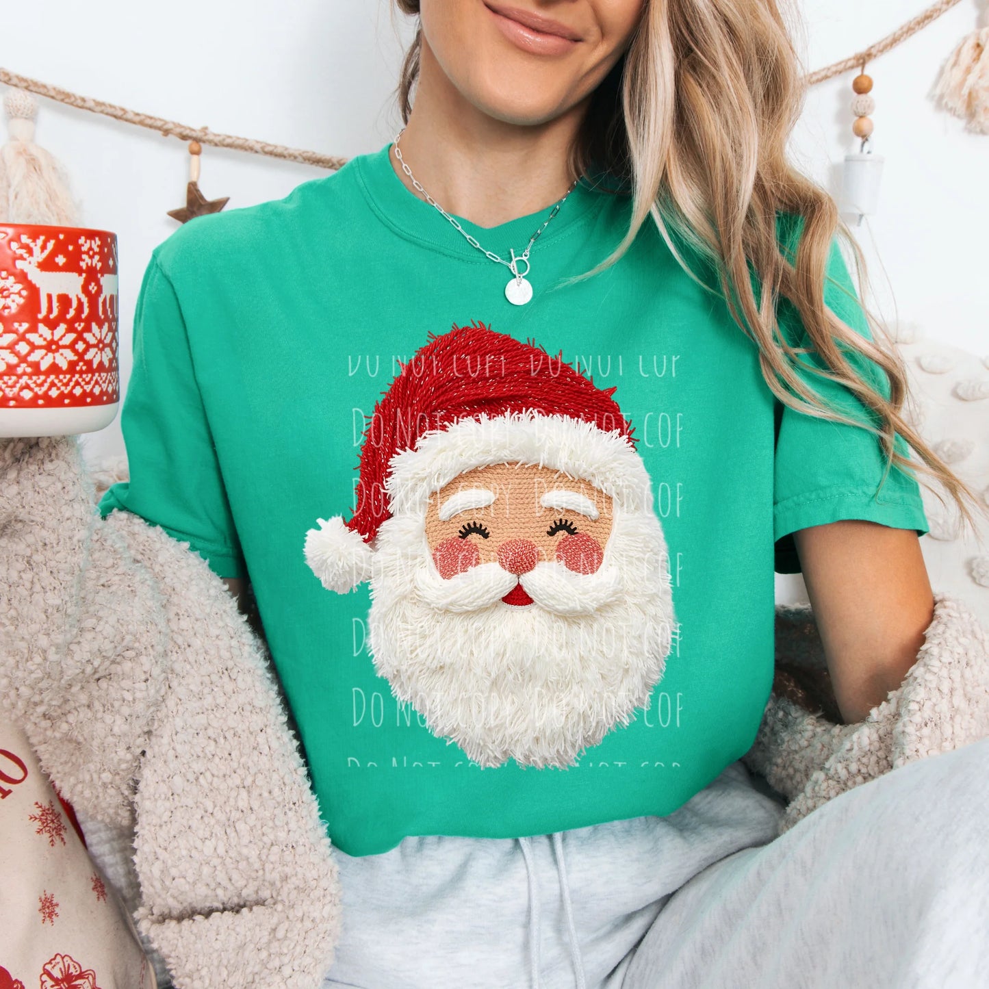 Faux Yarn Santa