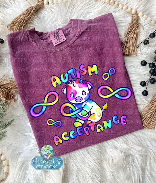 Autism Acceptance Cow