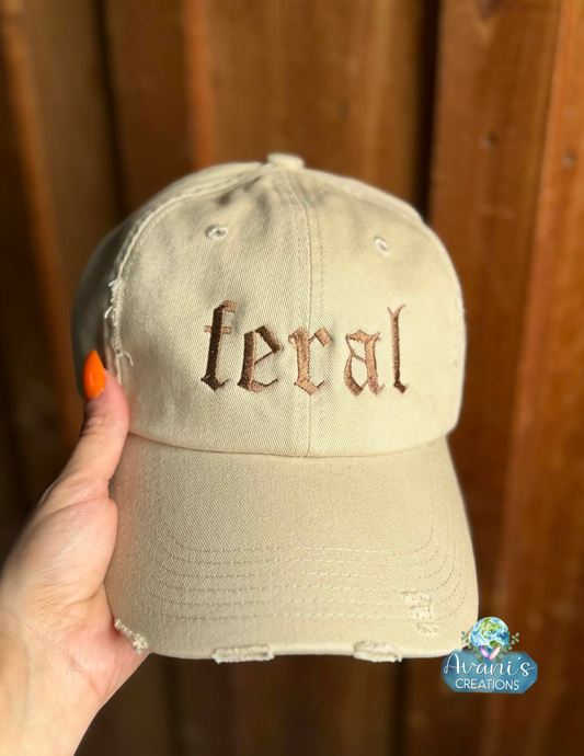 Embroidered Feral Hat **Read Item Description**